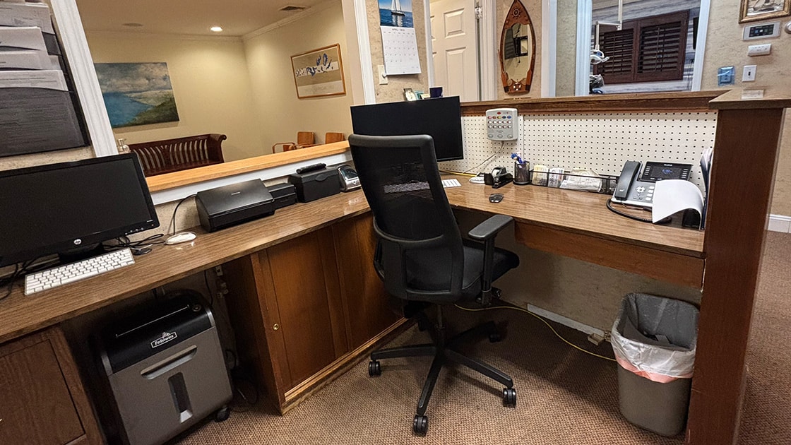 Front desk area